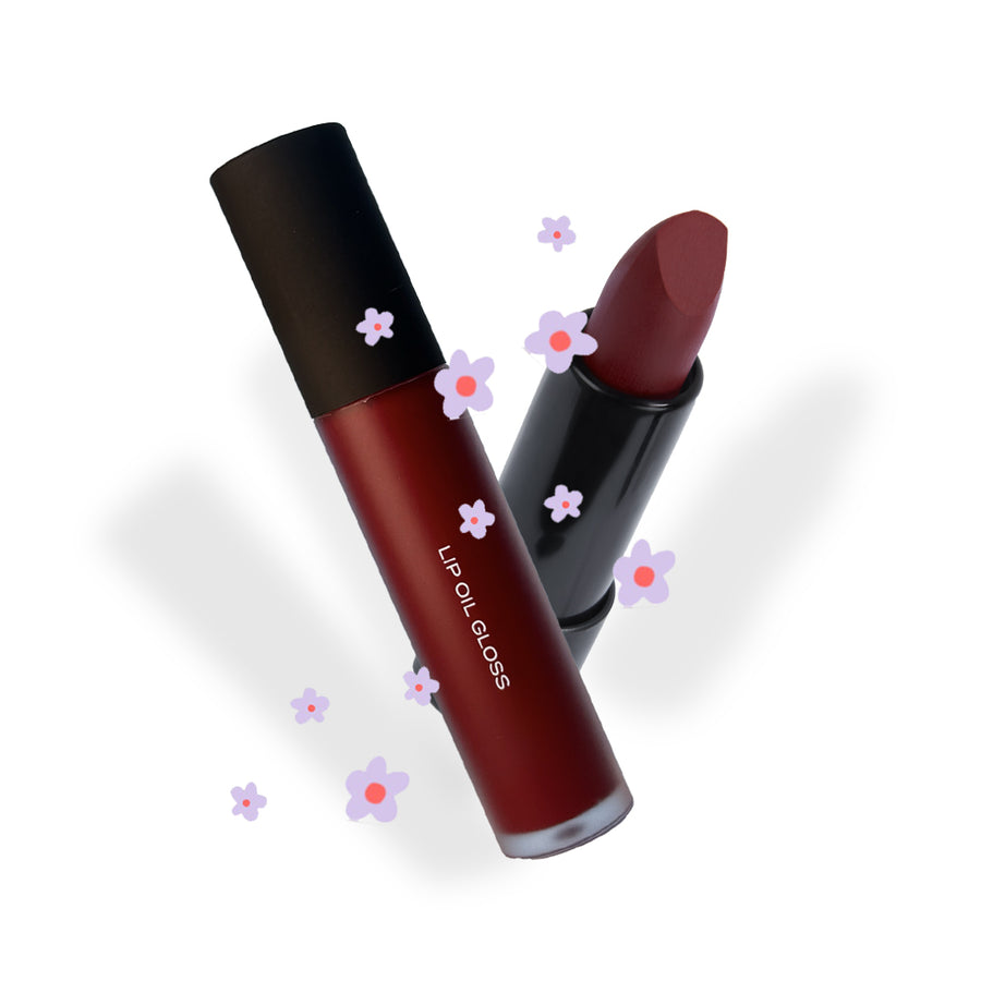 Lipstick & Lip Oil Gloss Combo